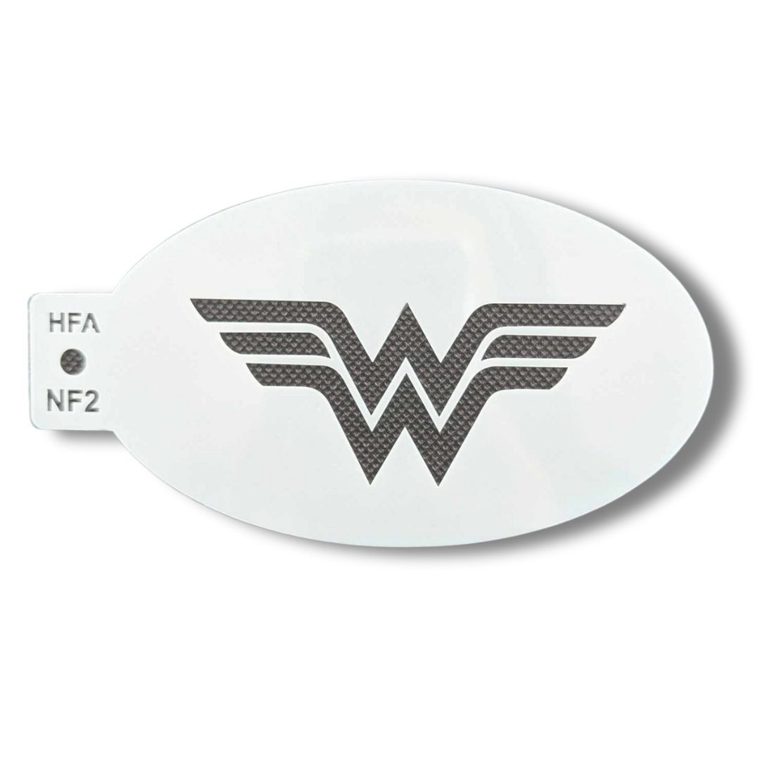 Face Painting Stencil - NF2 Wonder Logo