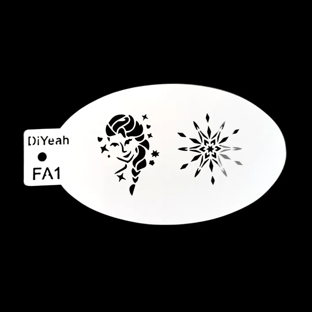 Buy DiYeah Face Painting Stencil - FA1 Elsa and Snowflake | Face Paint  Frozen Designs – The Face Paint Shop